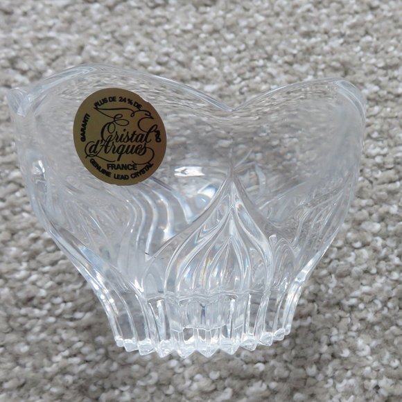 NIB Vintage 1991 Lead Crystal Candy Nut Dishes - Picture 2 of 7